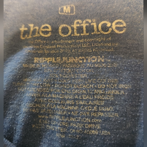 Mens blue Dunder Mifflin M t-shirt - Picture 3 of 4